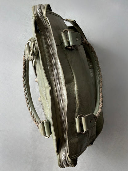 Balenciaga Classic City Pistachio on Silver Giant 21 Lambskin Bag
