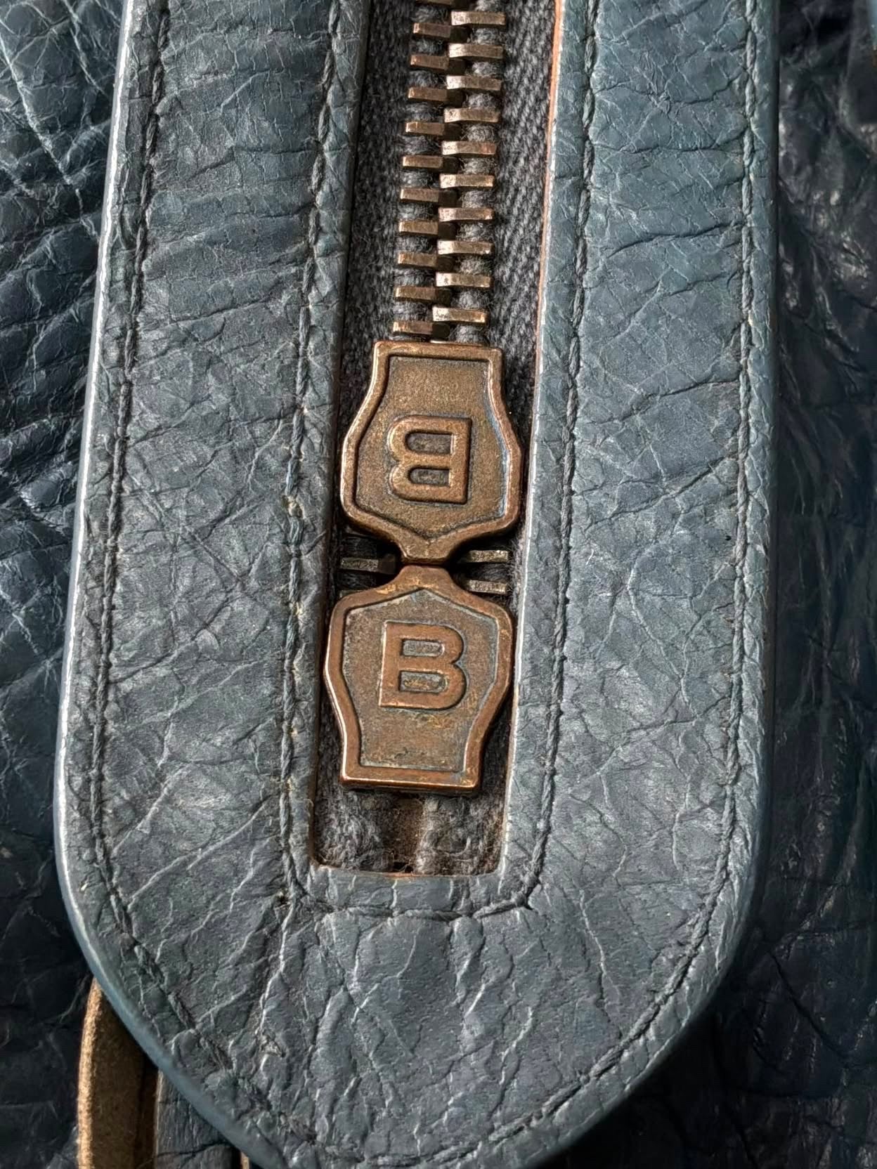 Balenciaga City Blue Lambskin Bag