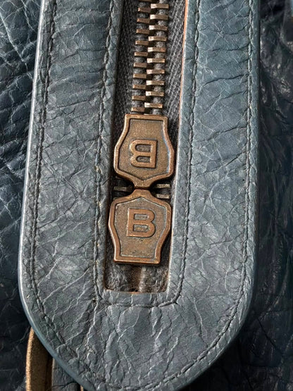 Balenciaga City Blue Lambskin Bag