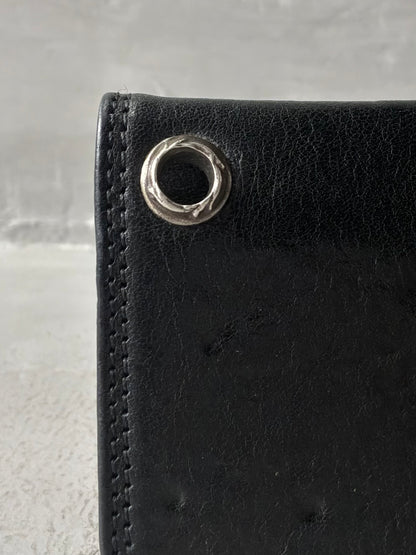 Chrome Hearts Scroll Leather Card Holder
