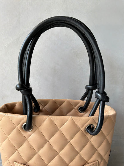 Chanel Cambon Ligne Beige Small Tote Bag