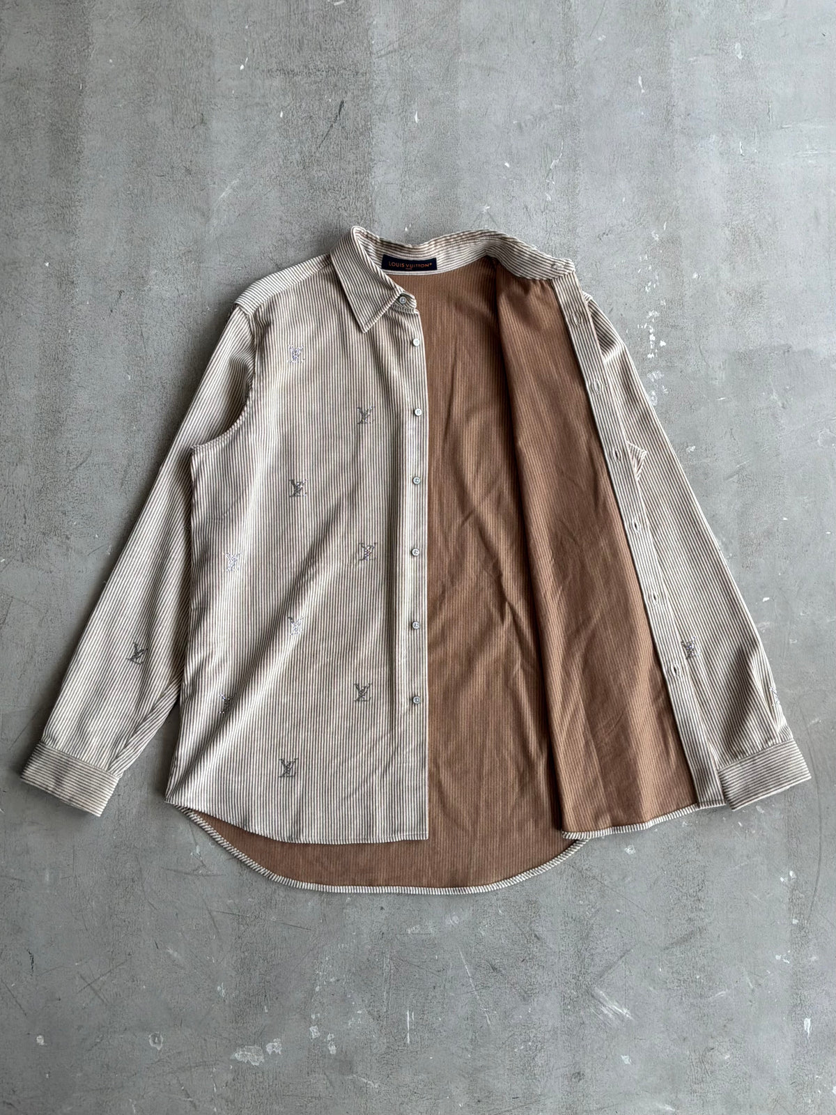 2026 Louis Vuitton Swarovski Monogram Corduroy Shirt