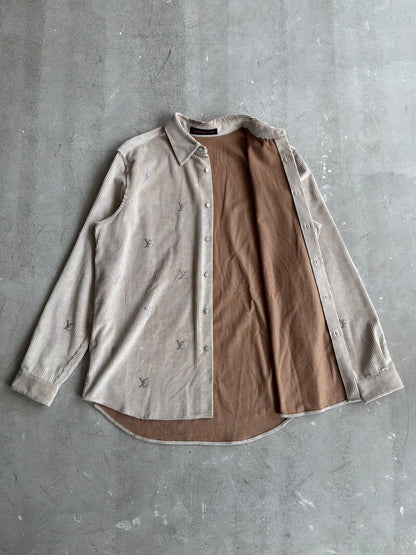 2026 Louis Vuitton Swarovski Monogram Corduroy Shirt