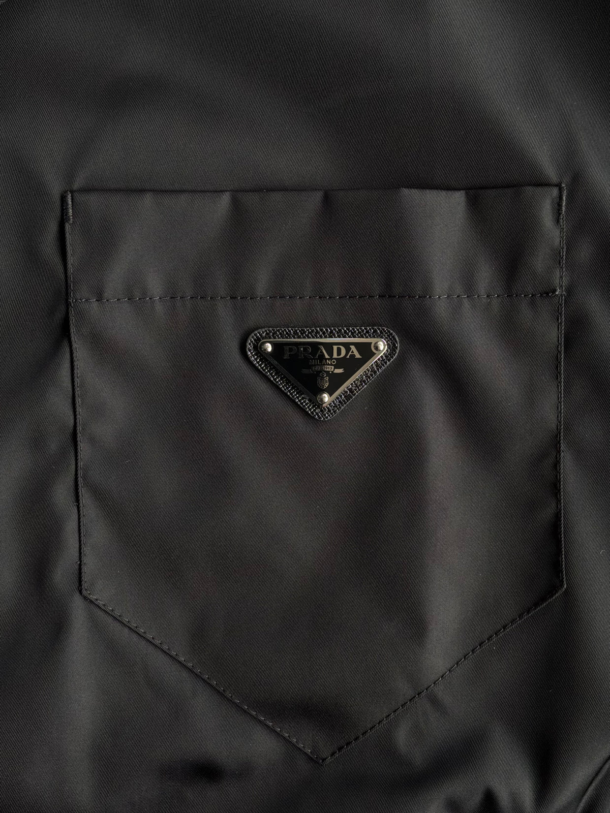 Prada Re-Nylon Chest Emblem Shirt