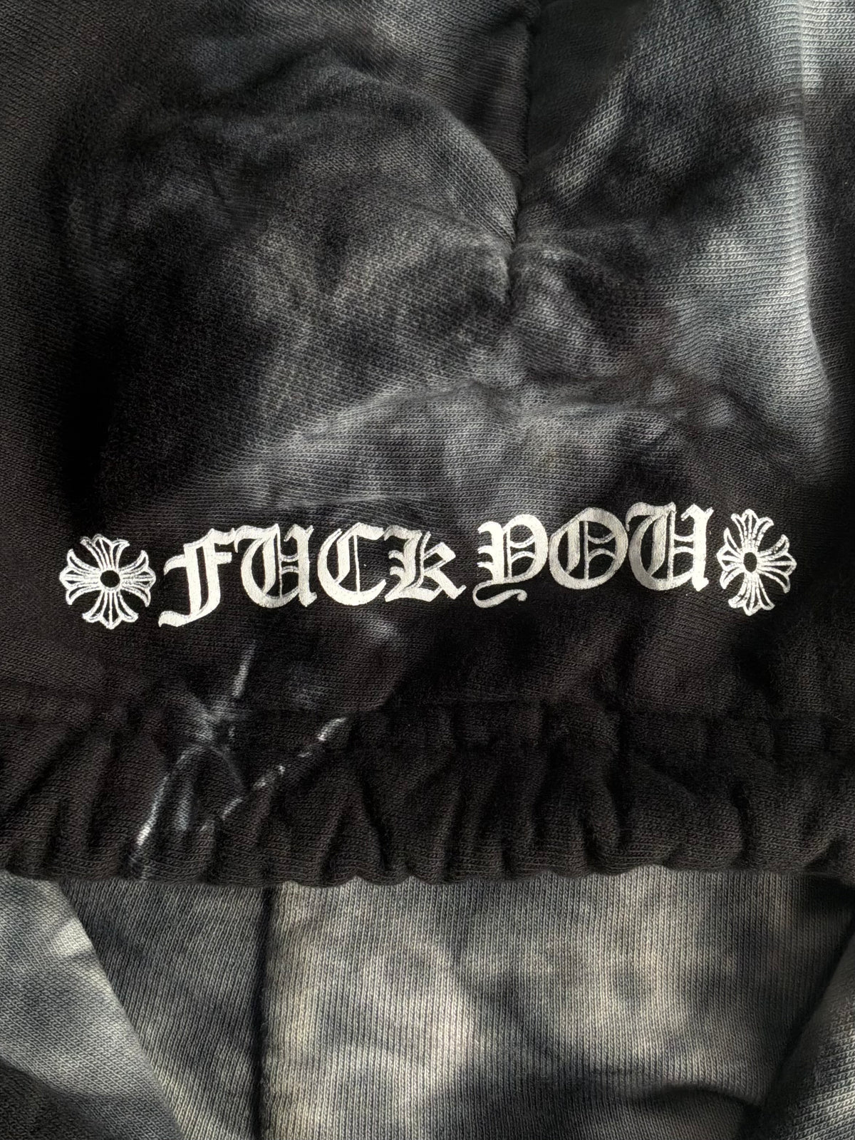 Chrome Hearts Horseshoe Script Tie Dye Pull Over Hoodie