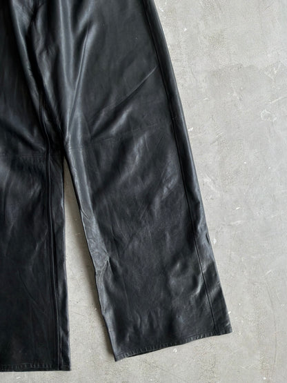 Balenciaga Sample Wide Leather Pants