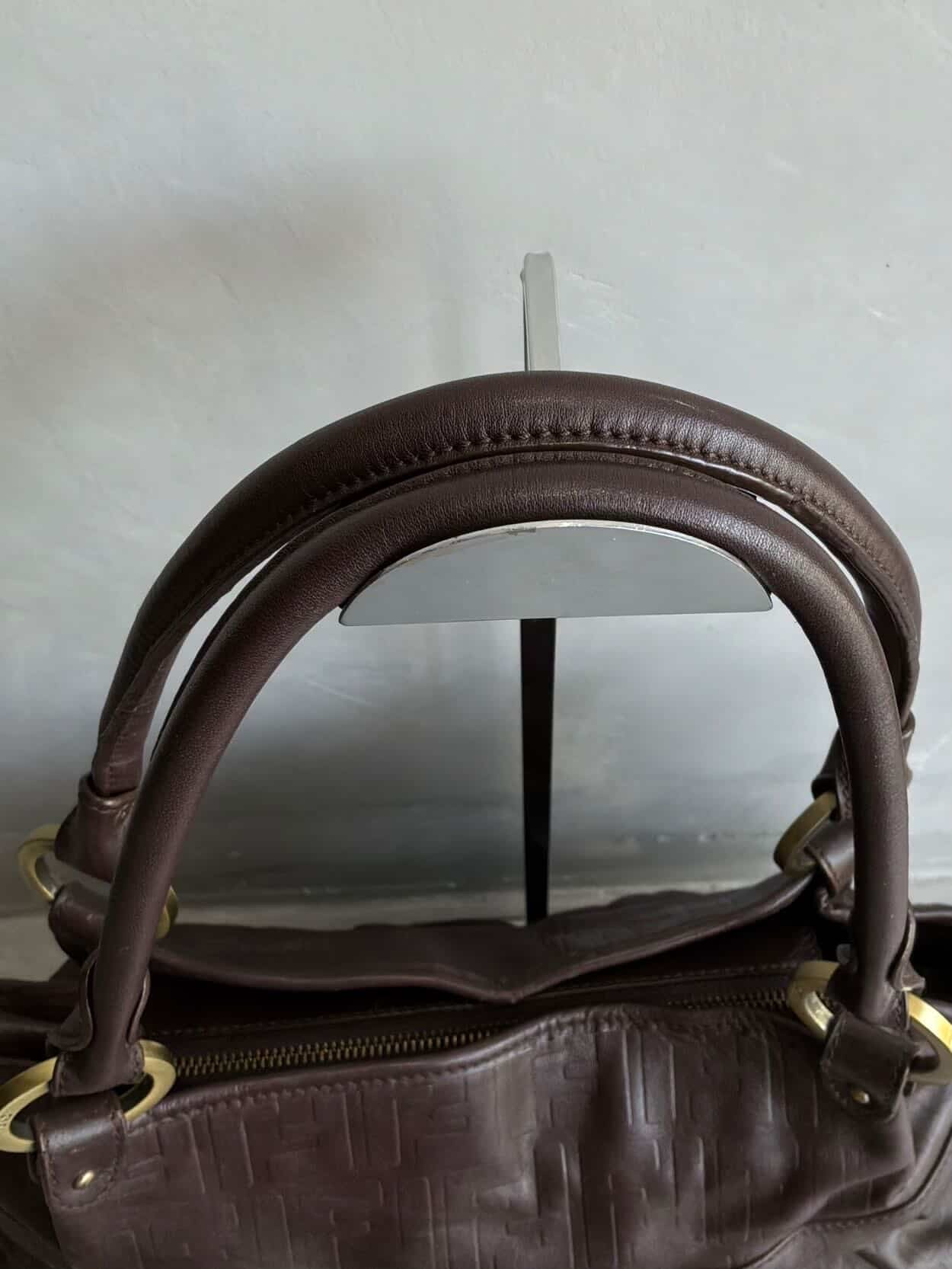 Fendi Leather Monogram Chef Bag