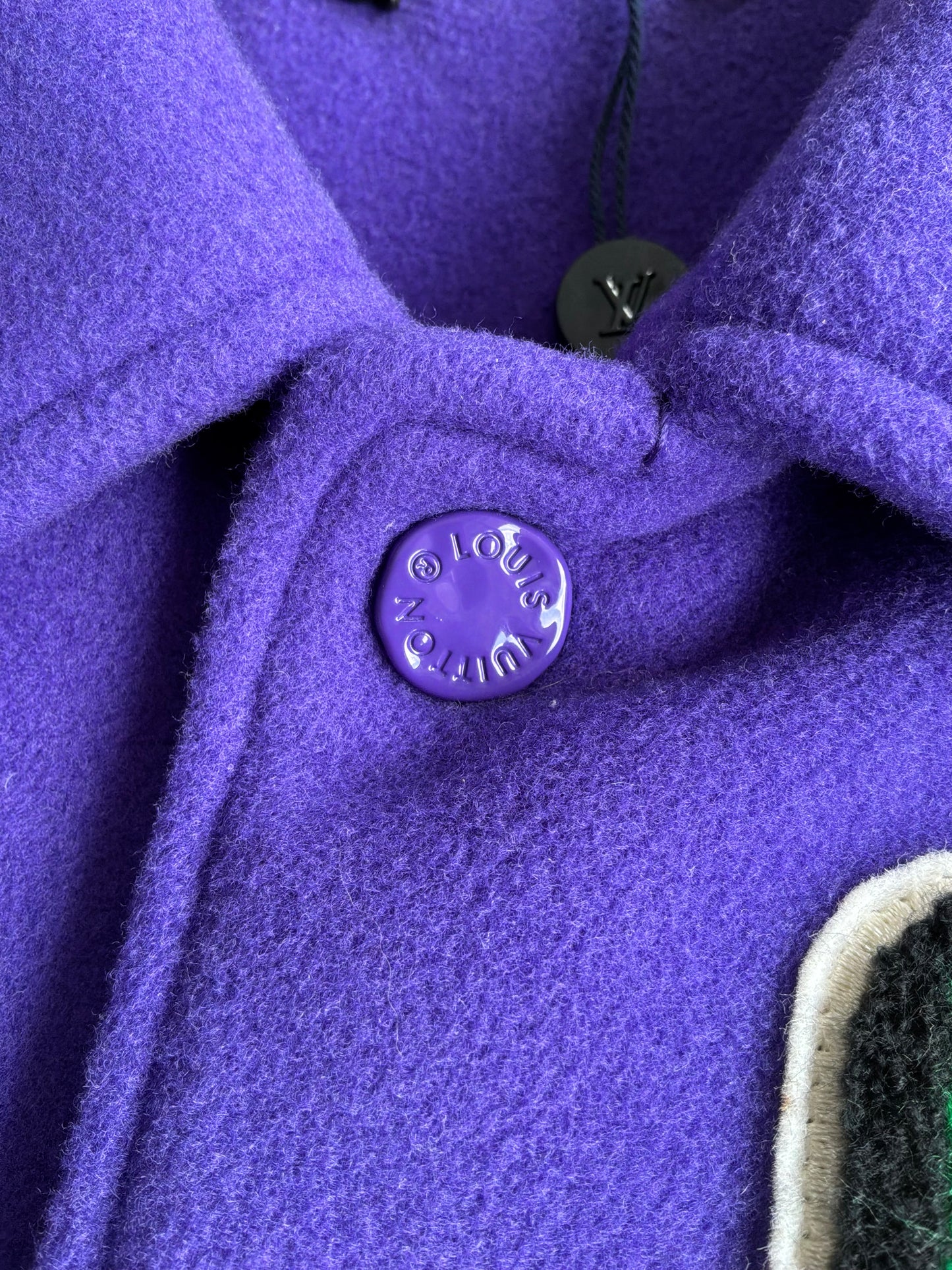 Louis Vuitton Purple Cartoon Patch Varsity Jacket