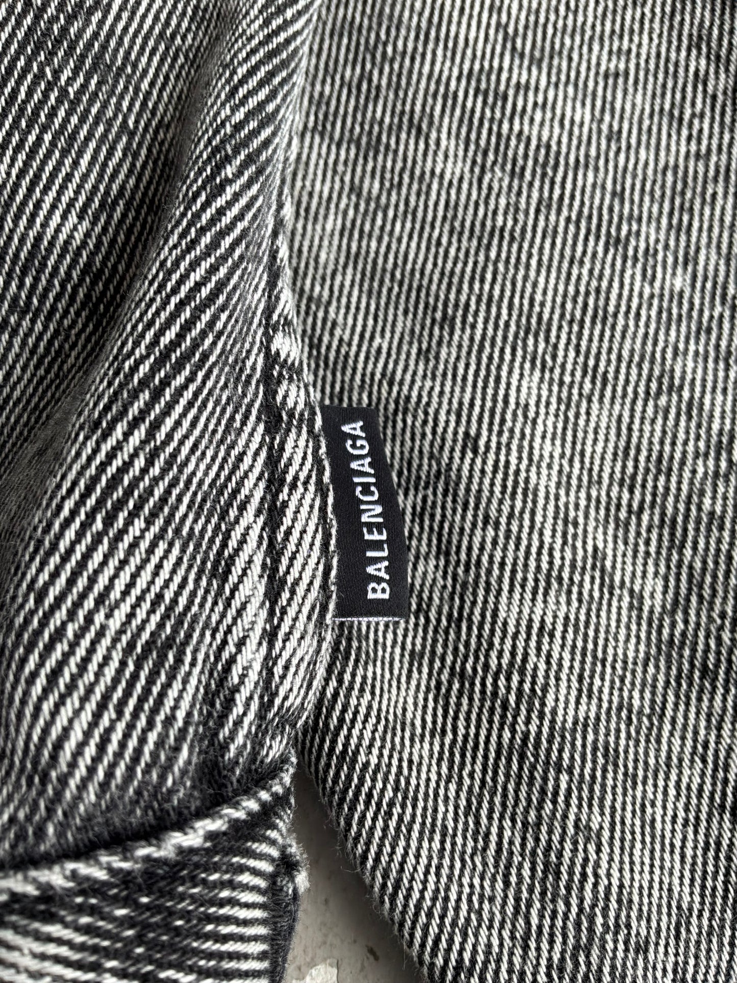 Balenciaga Rue De Paris Washed Denim Jacket