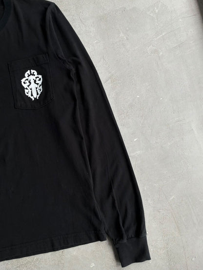 Chrome Hearts Half Script Dagger Black Longsleeves