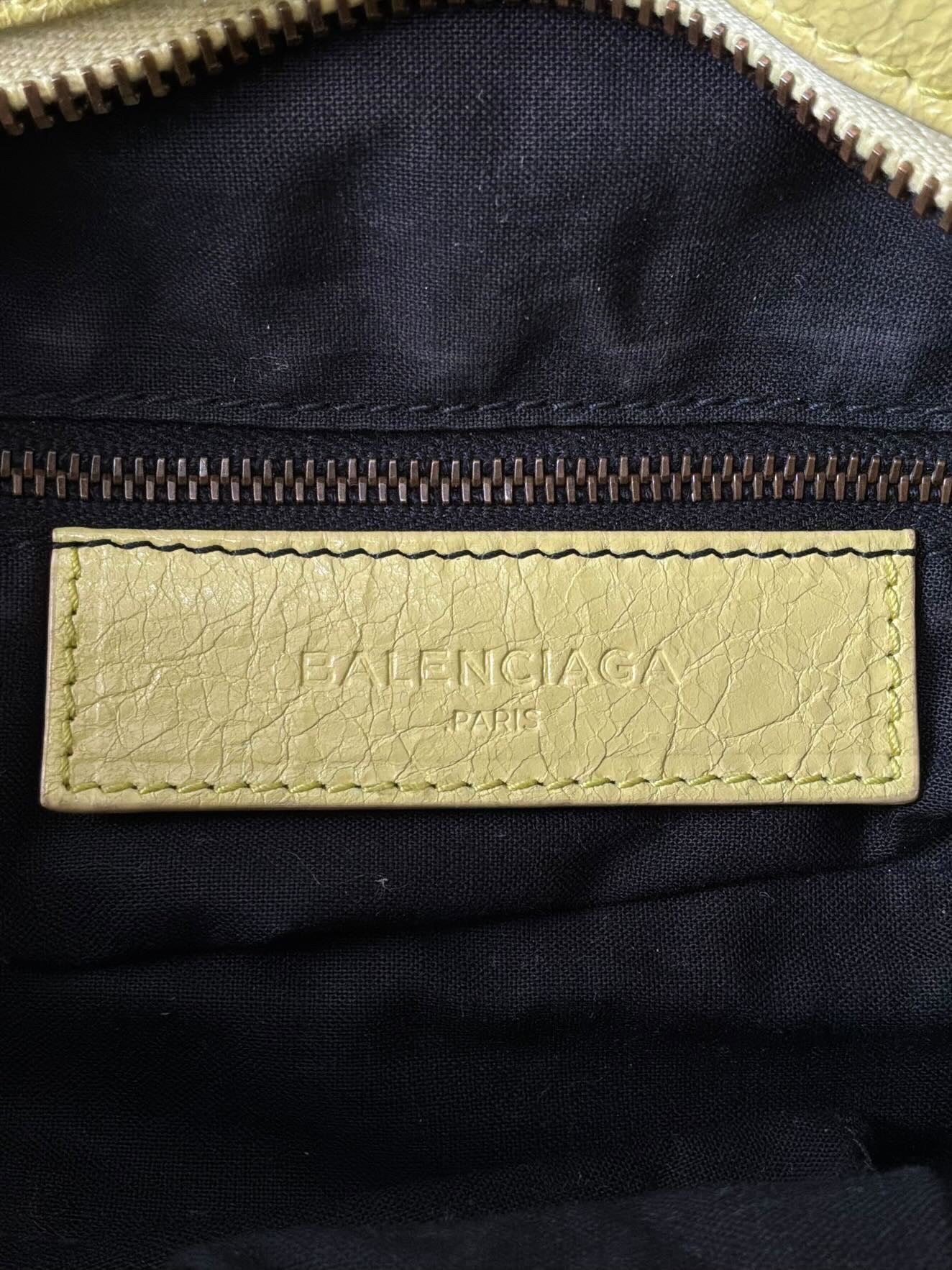 Balenciaga City ‘Town’  Lime Lambskin Bag