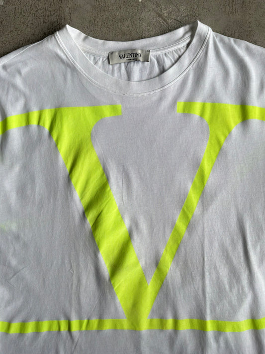 Valentino Neon Logo White Tee