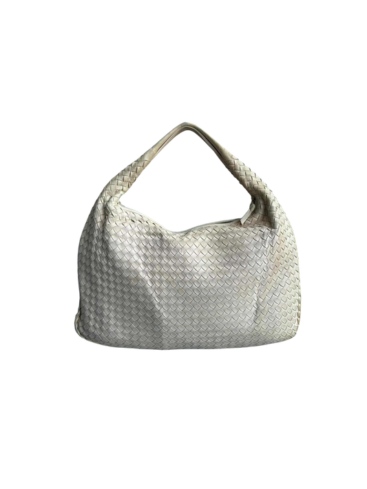 Bottega Veneta Intrecciato Cream Hobo Bag