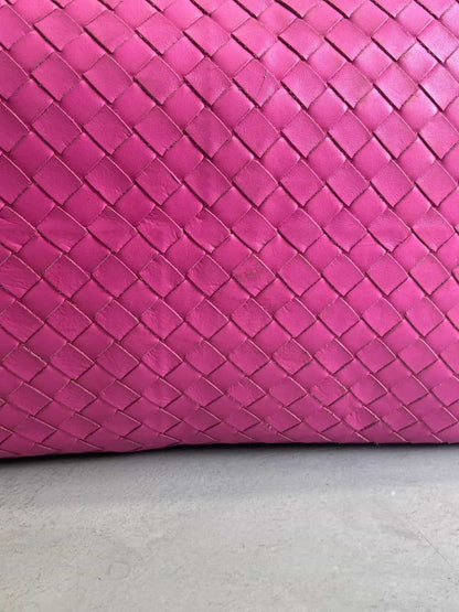 Bottega Veneta Pink Intrecciato Boston Bag