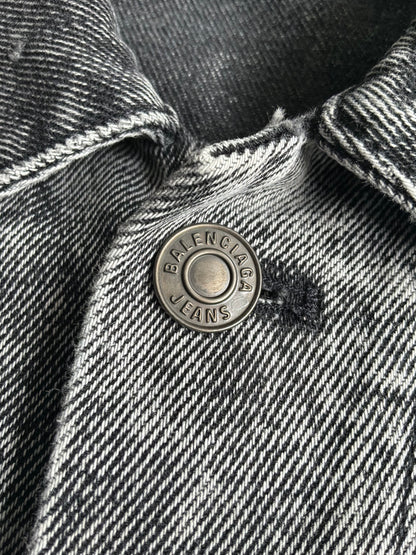 Balenciaga Rue De Paris Washed Denim Jacket