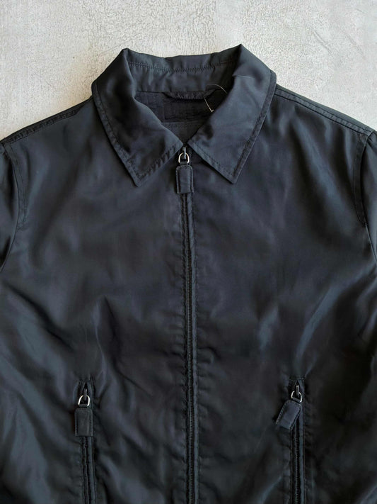 Prada Black Nylon Harrington Jacket