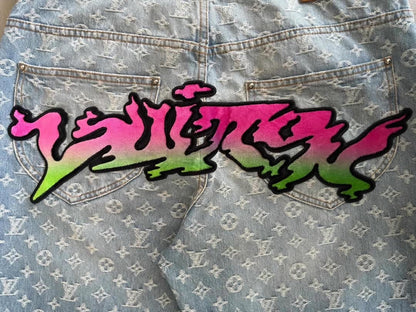 Louis Vuitton Graffiti Monogram Denim Jeans