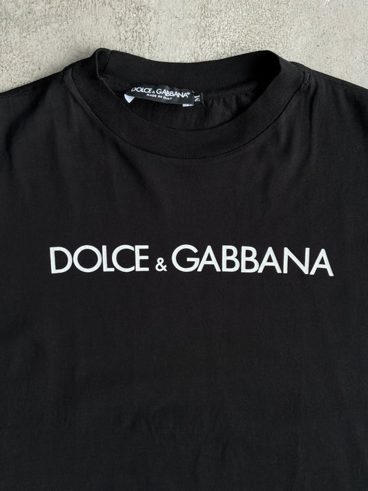 Dolce and Gabbana Spellout Black Tee