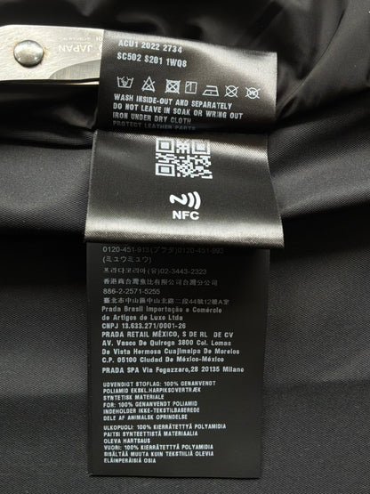 Prada Re-Nylon Chest Emblem Zip Up Jacket