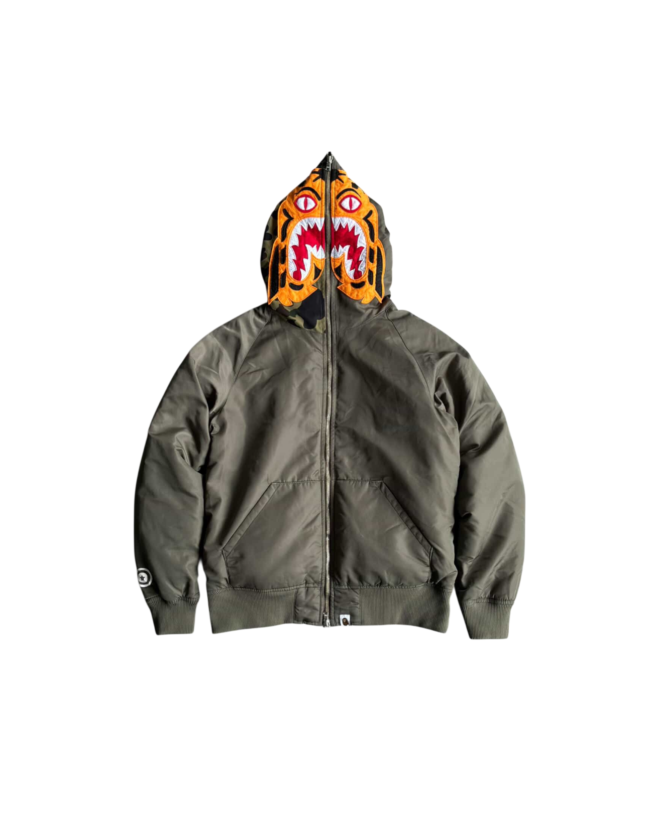 Bape Padded Tiger Shark Full Zip Hoodie