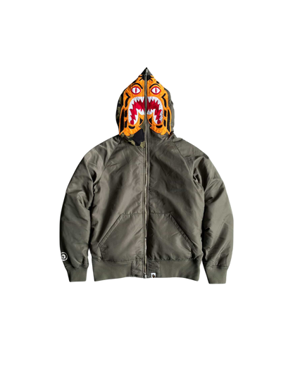 Bape Padded Tiger Shark Full Zip Hoodie