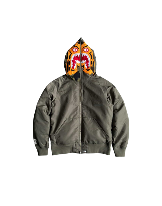 Bape Padded Tiger Shark Full Zip Hoodie