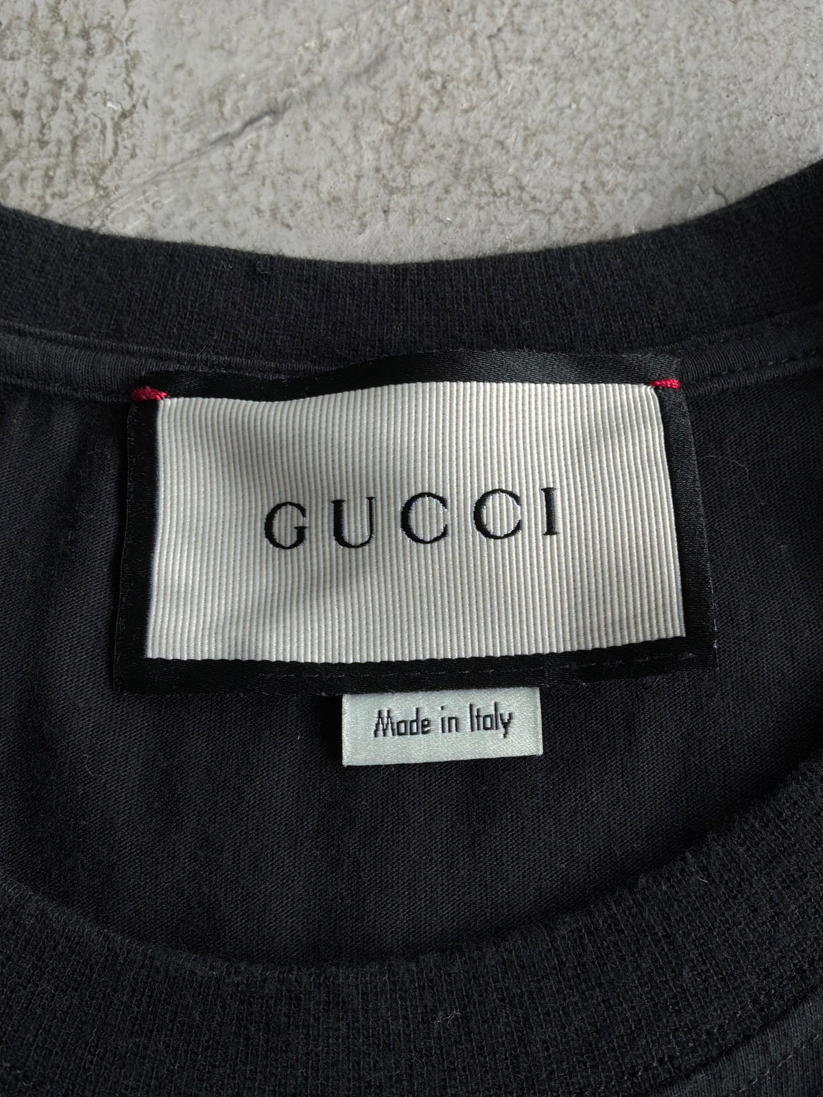 Gucci Cat Script Black Tee