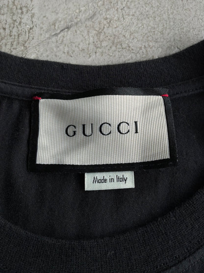 Gucci Cat Script Black Tee