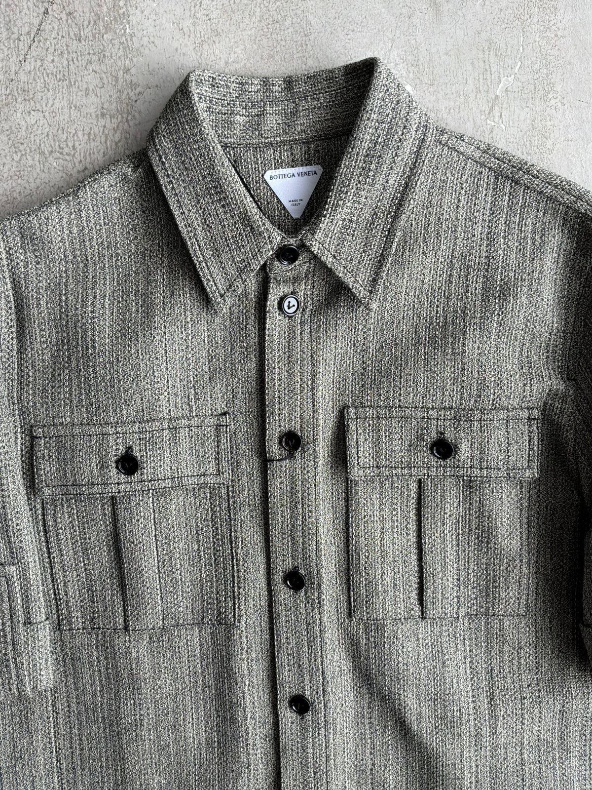 Bottega Venetta Tweed Short Sleeve Shirt