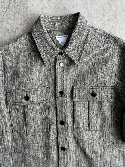 Bottega Venetta Tweed Short Sleeve Shirt