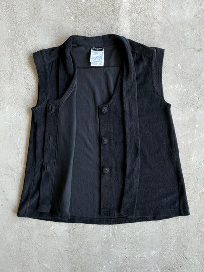 Chanel 2007 Ribbon Button Down Wool Top