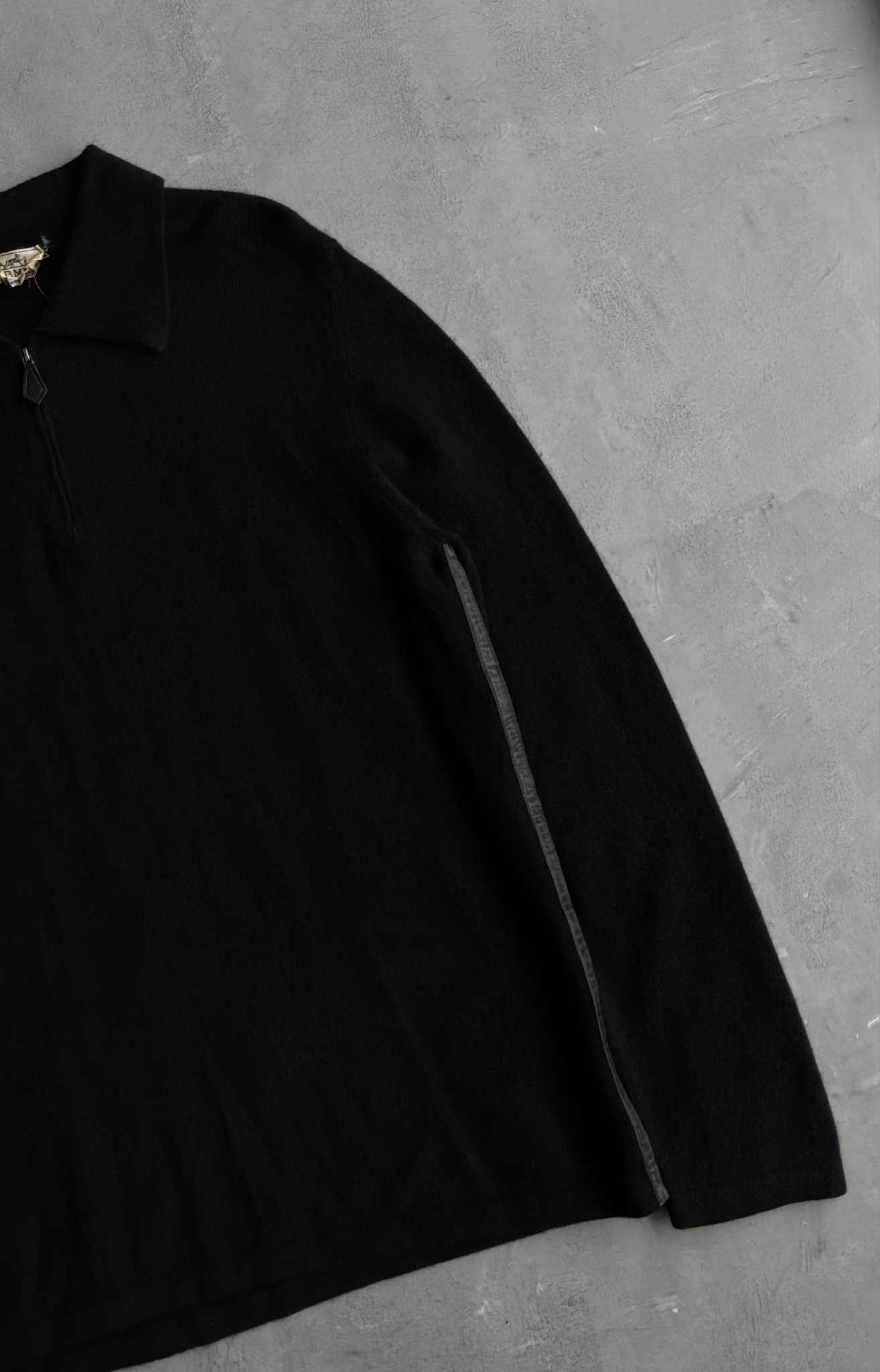 HERMES Vintage Wool Half Zip Crewneck