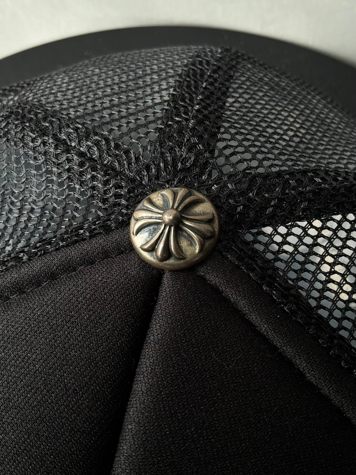 Chrome Hearts Vintage FUCK Black Trucker Hat