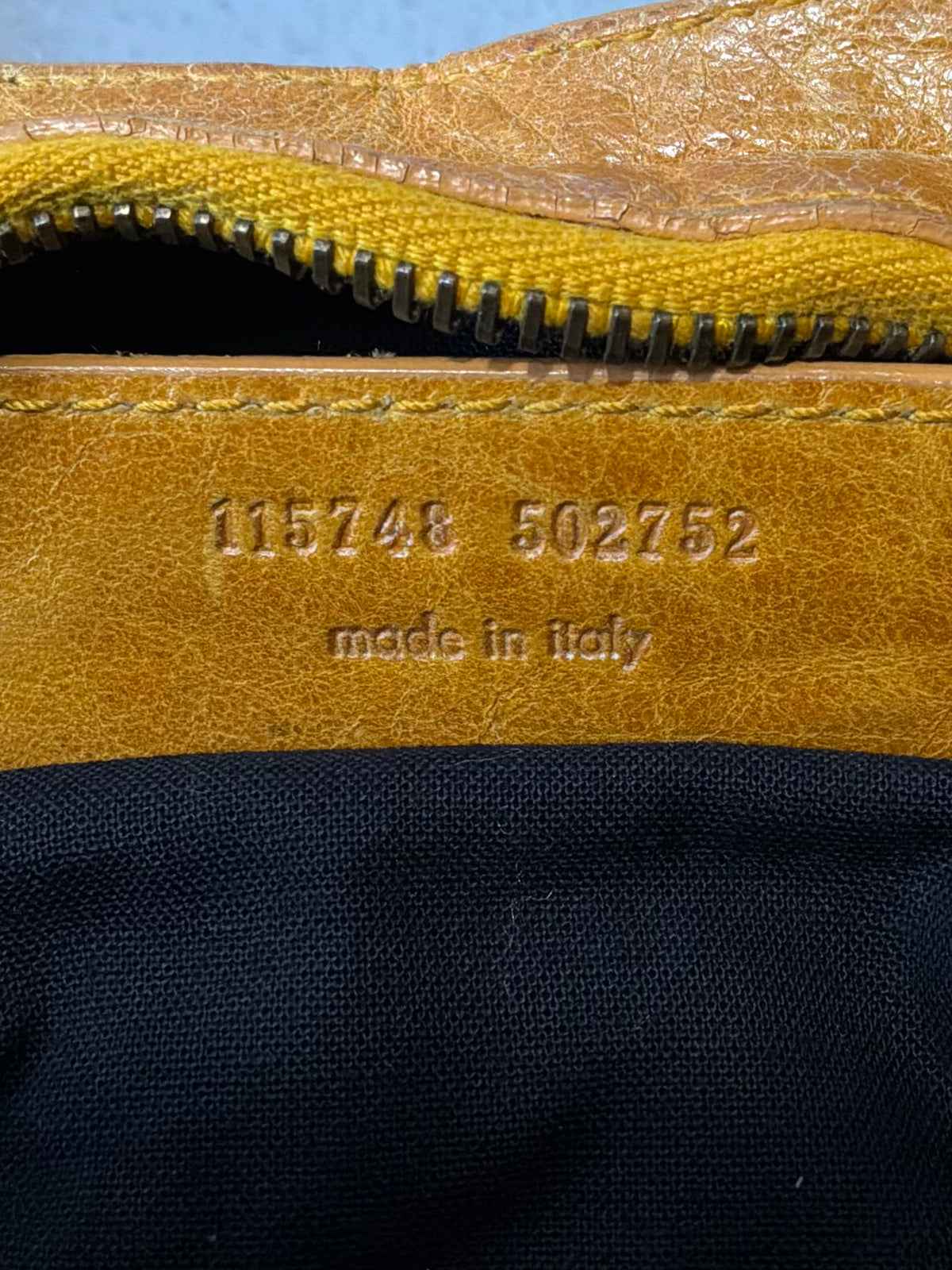 Balenciaga Classic City Yellow on Brass Lambskin Bag