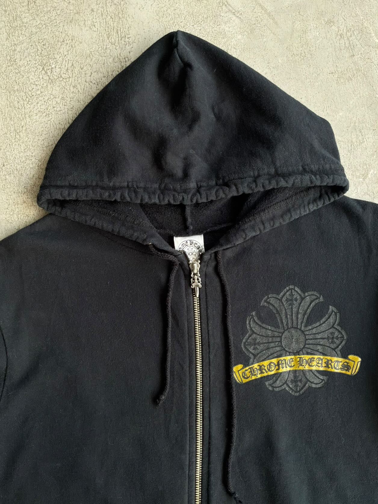 90’s Chrome Hearts Cracked Horseshoe Zip Hoodie