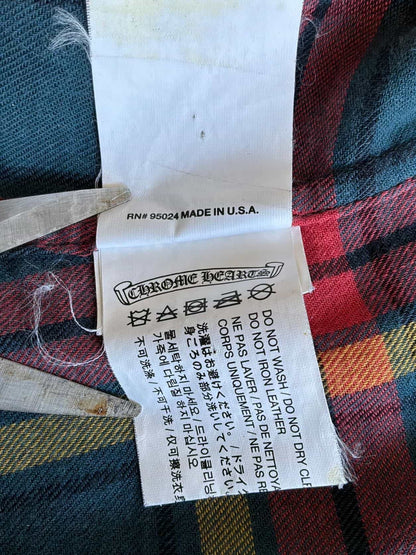 Chrome Hearts Cross Patch Plaid Flannel