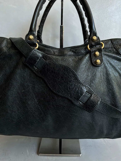 Balenciaga City Classic Medium Black On GHW
