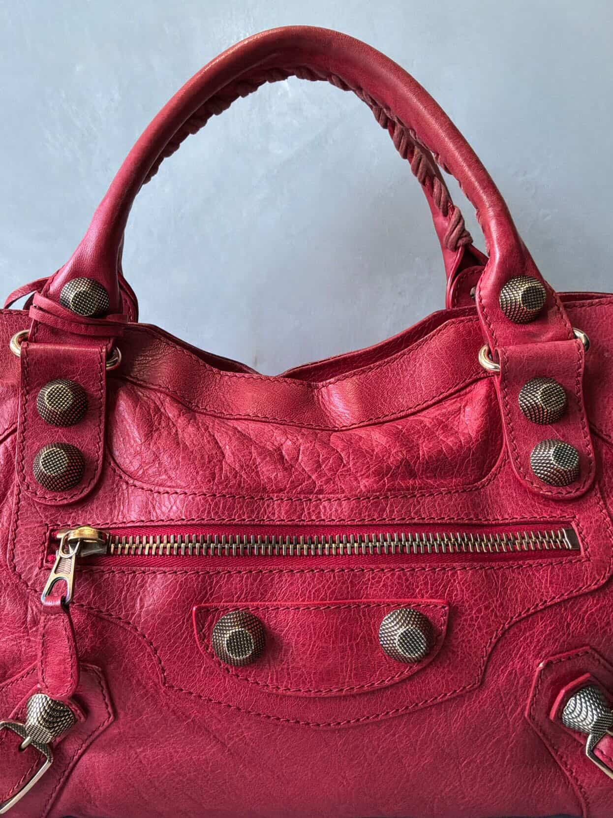 Balenciaga Classic City Giant 21 Bronze Red Lambskin Bag