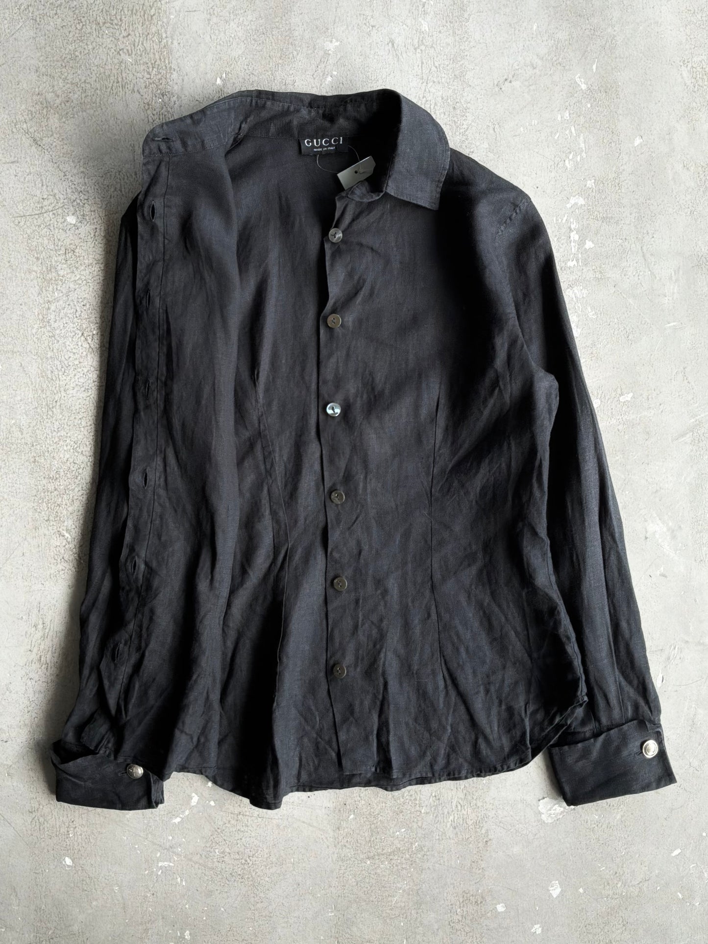Gucci Black Plain Polo Longsleeves