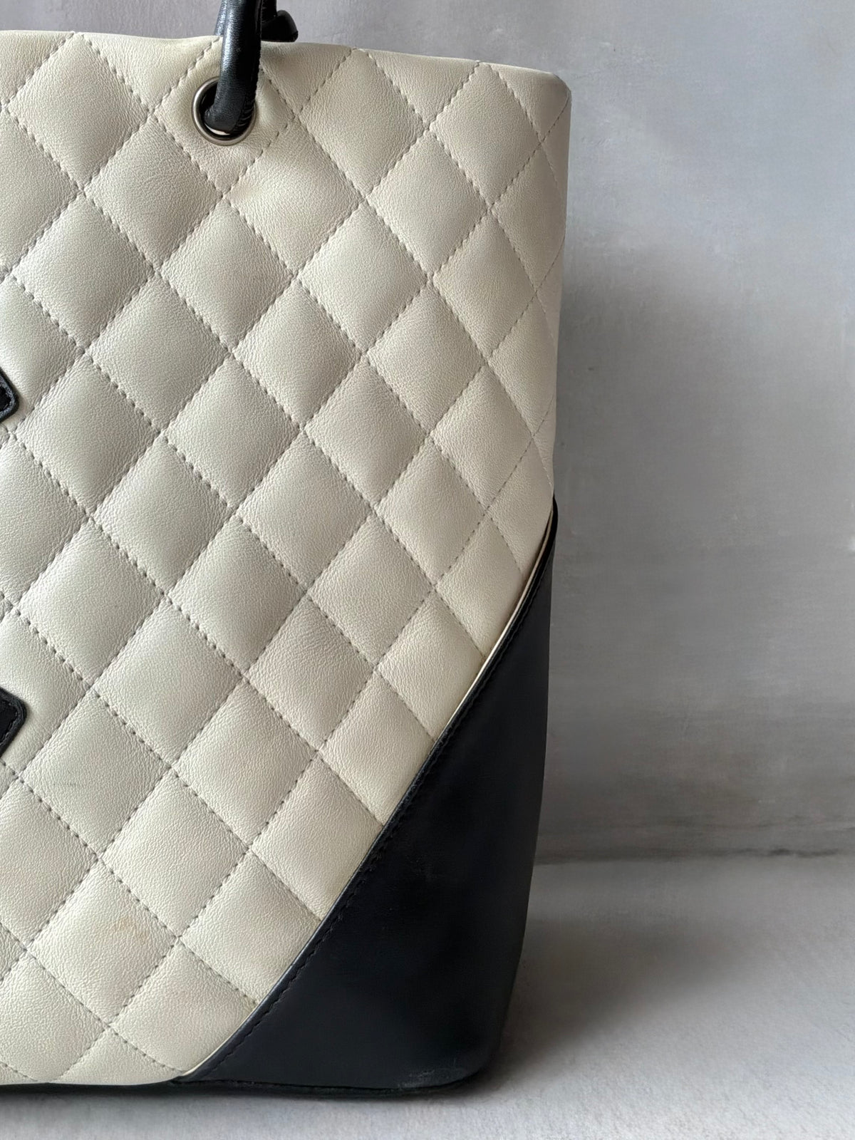 Chanel Cambon Ligne White & Black Small Tote Bag