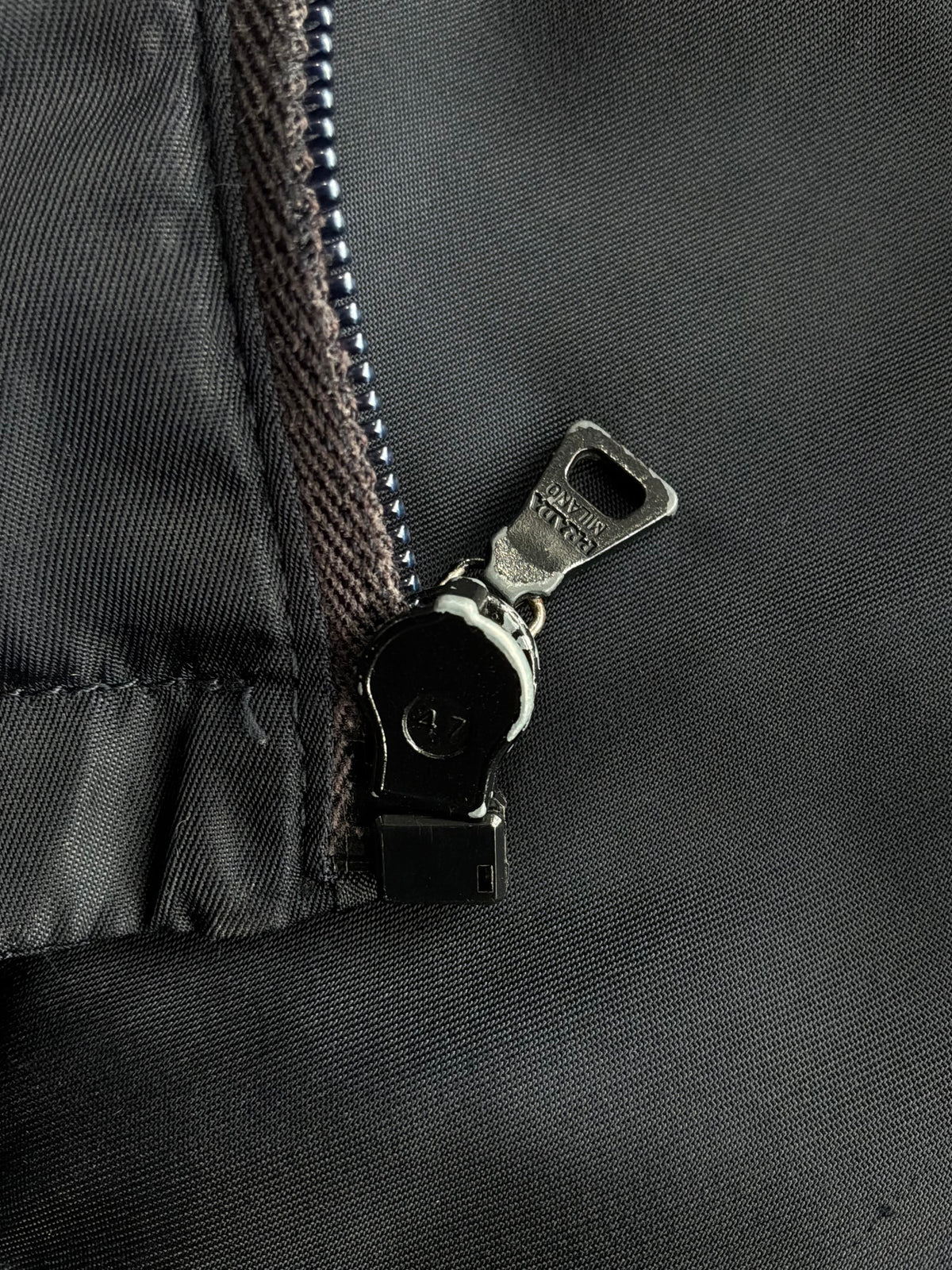 Vintage Prada Navy Nylon Harrington Jacket
