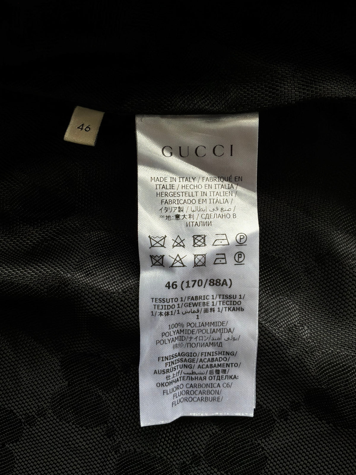 Gucci GG Black Monogram Windbreaker