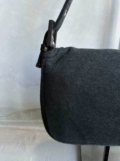 2000s Fendi Wool Baguette Bag