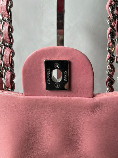 Chanel Python Skin Pink Flap Bag