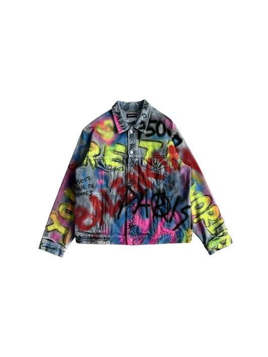Balenciaga Graffiti Denim Jacket