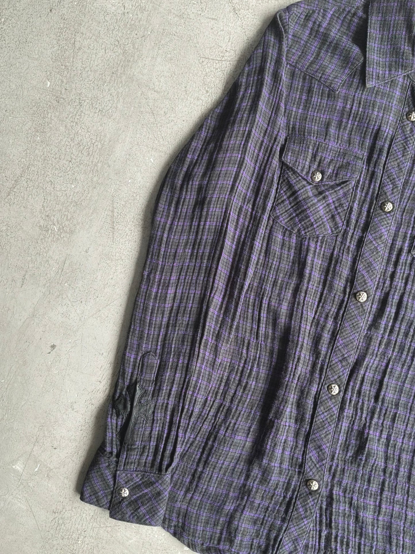 Vintage Chrome Hearts Fleur Cross Patch Flannel