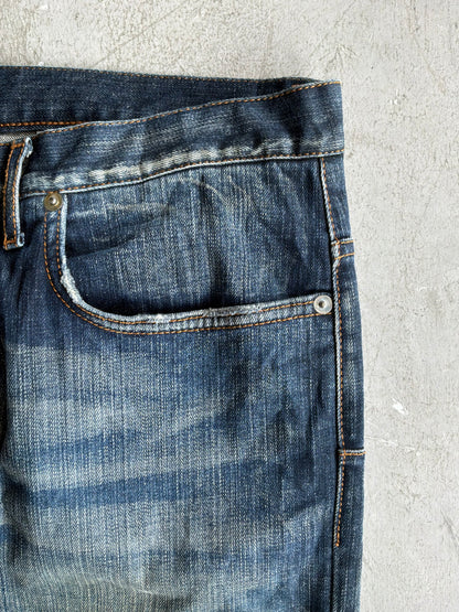 Dior Homme Kva Distressed  Raw Denim Jeans