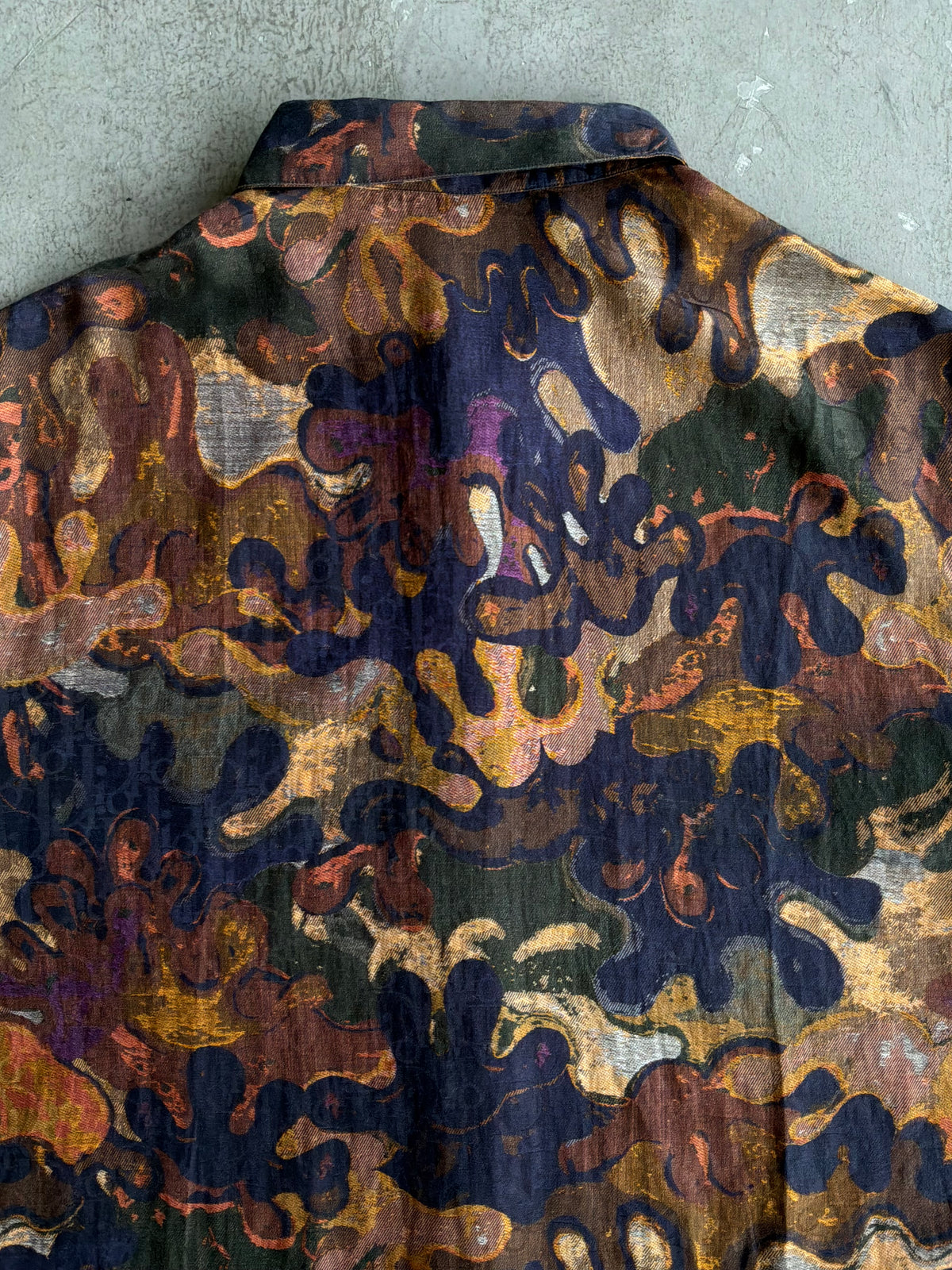 Dior X Peter Doig Oblique Camouflage Silk Shirt