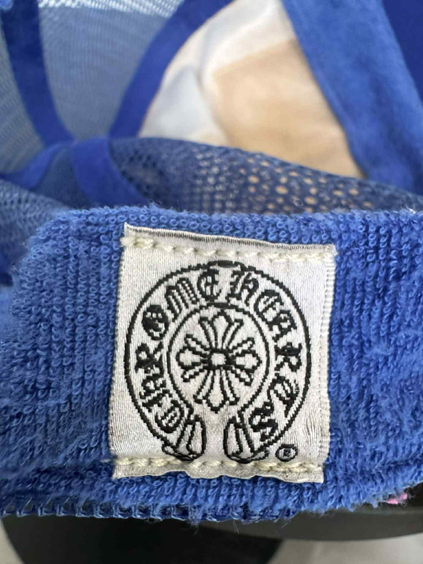 Chrome Hearts 90’s Red On Blue Fuck Tracker Hat