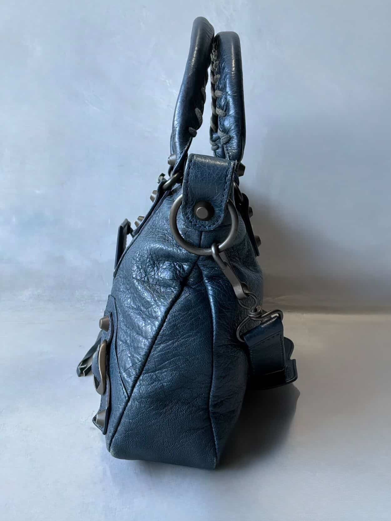 Balenciaga Le First Navy Lambskin Bag
